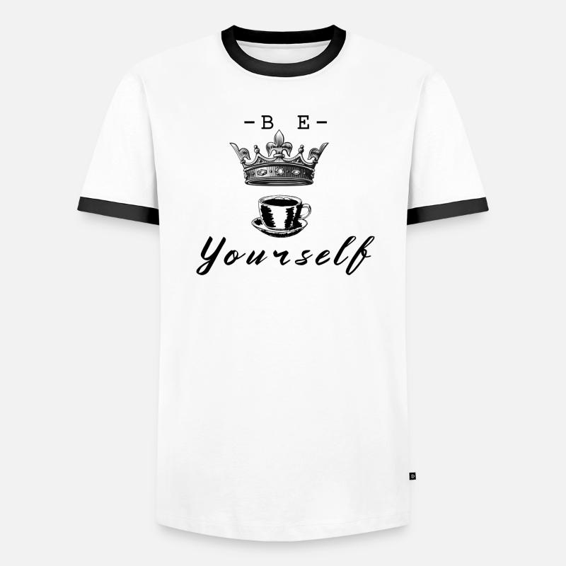 SEI DU SELBST Männer Kontrast-T-Shirt