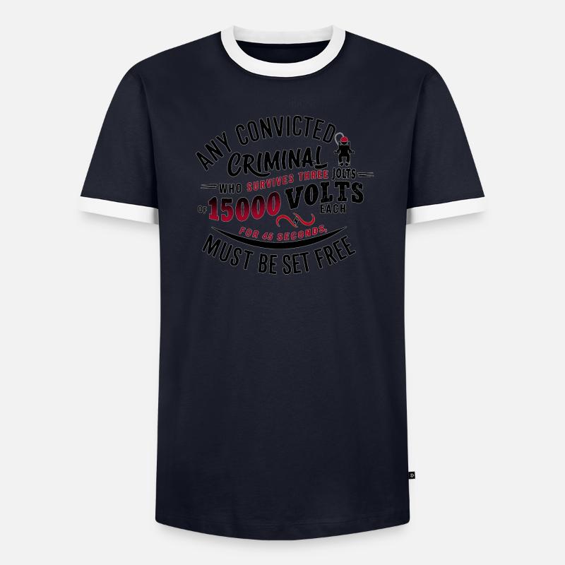 Electric Justice: Freiheit oder Schicksal? Männer Kontrast-T-Shirt