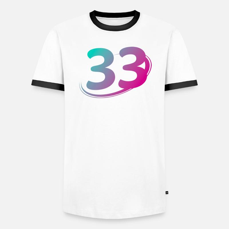 Numéro 33 multicolore T-shirt contrasté Homme