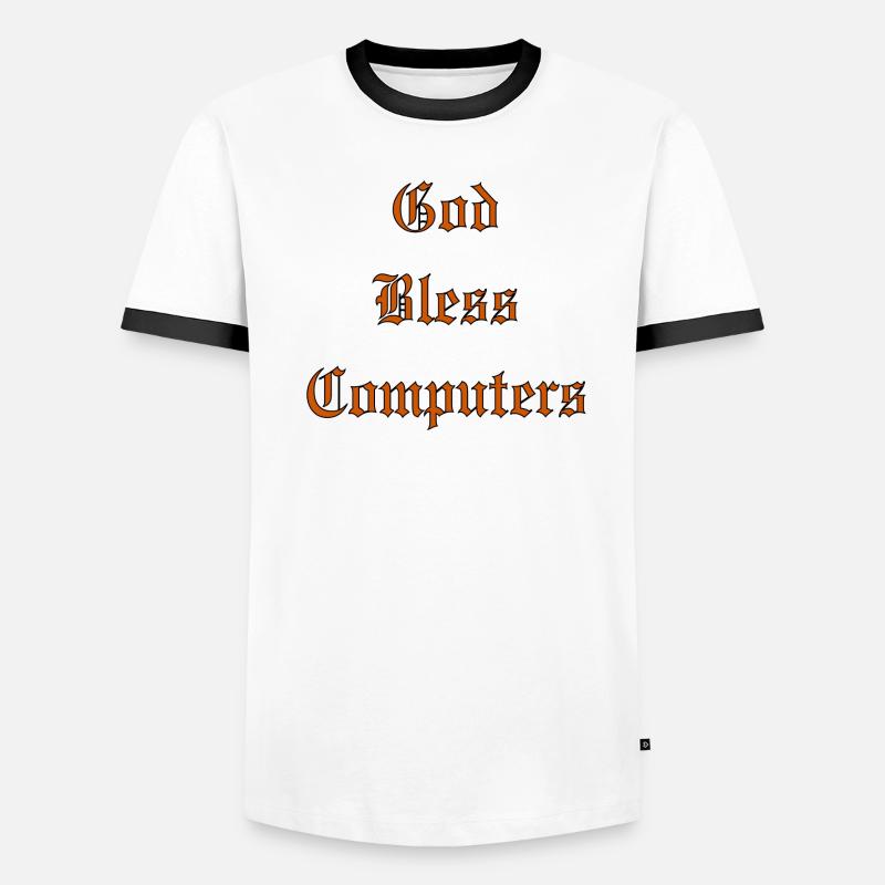 GodBlessComputers Männer Kontrast-T-Shirt