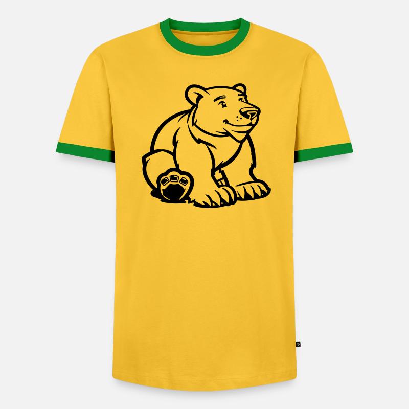 Polar Bear Comic Bear - Men's Ringer Shirt - undefined