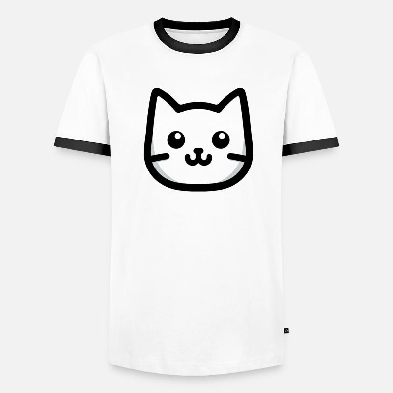 Conception simple pour chat T-shirt contrasté Homme