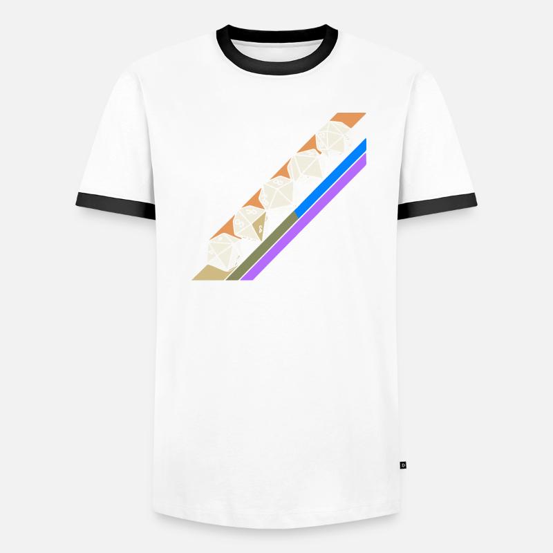Retro Minimalist Polyhedral Dice Set Tabletop RPGP Men's Ringer Shirt