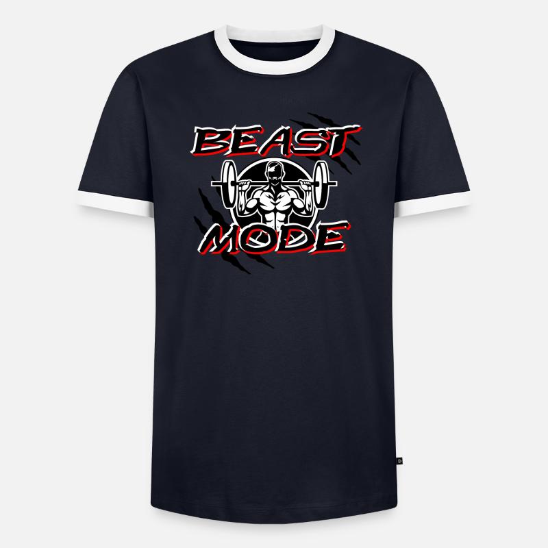 BEAST MODE // BLANC T-shirt contrasté Homme
