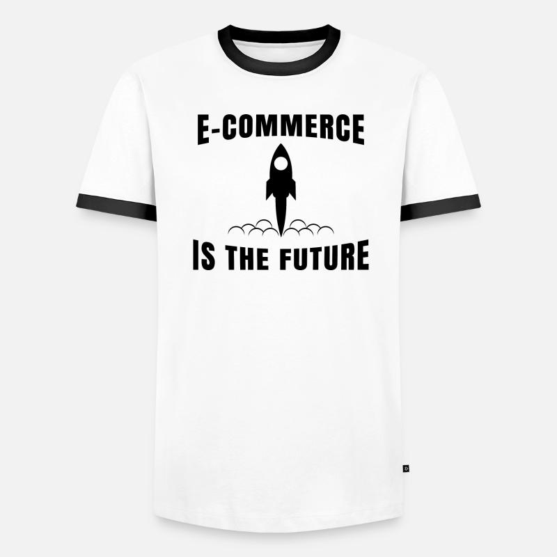 Ecommerce Online Handel Spruch E-Commerce Männer Kontrast-T-Shirt