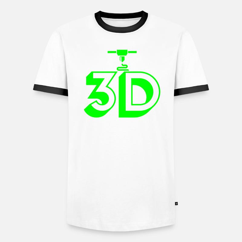 3D Printer Design for Nerds Making 3D Printing Men's Ringer Shirt