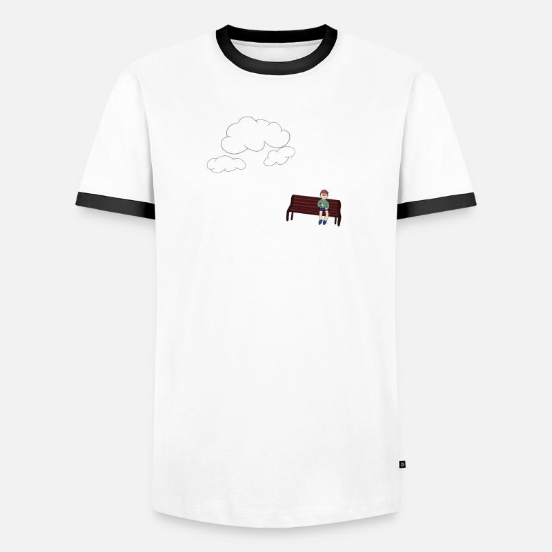 Musing sur un banc T-shirt contrasté Homme