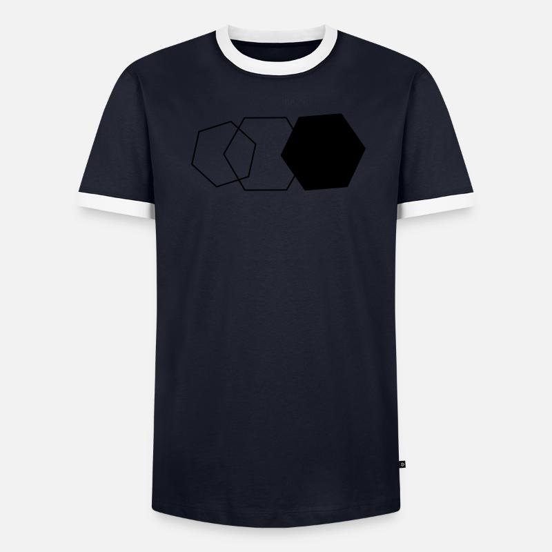 polygones Männer Kontrast-T-Shirt