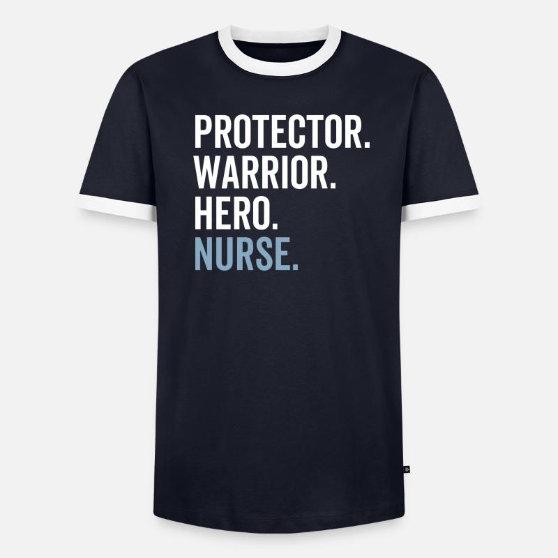 Protector Krieger Held Krankenschwester - Männer Kontrast-T-Shirt - undefined