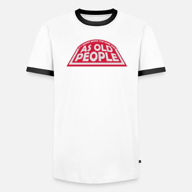 être âgé T-shirt contrasté Homme