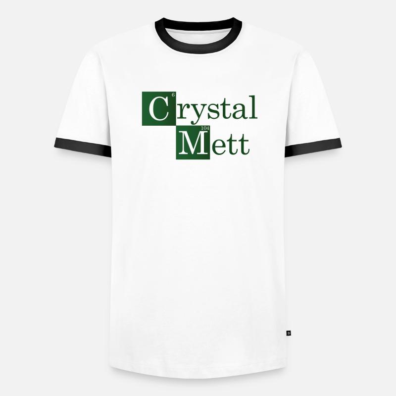 Crystal Mett oder so Männer Kontrast-T-Shirt