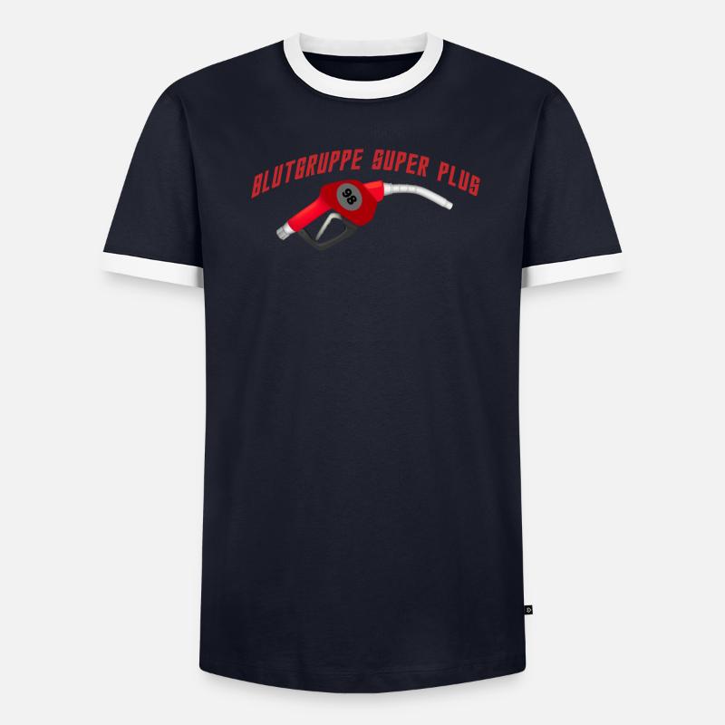 Blutgruppe Super Plus Männer Kontrast-T-Shirt