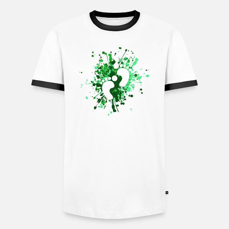 Éclaboussure de couleur d'empreinte de bébé T-shirt contrasté Homme
