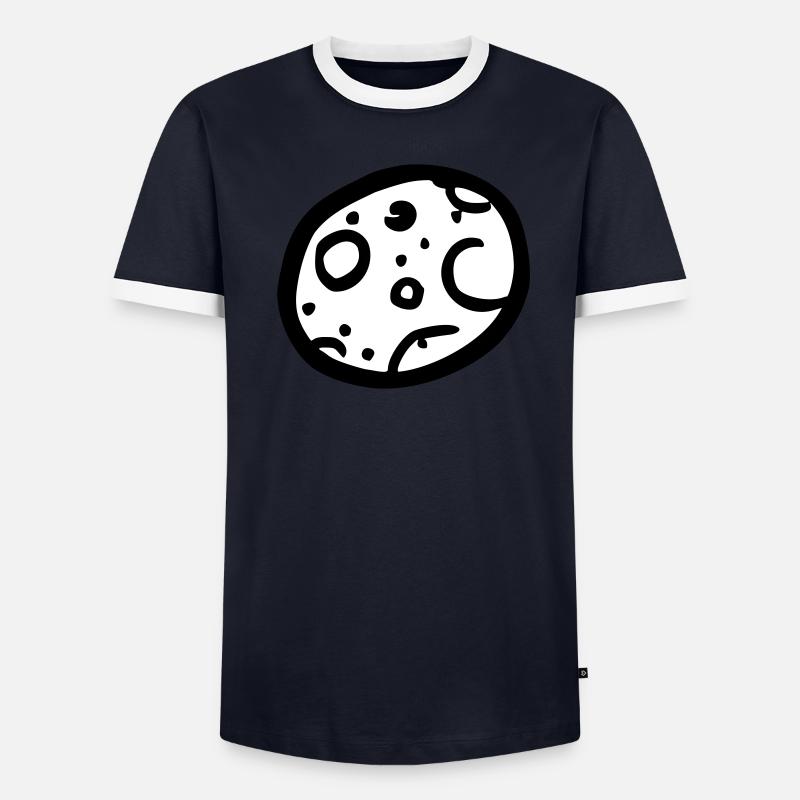 space moon T-shirt contrasté Homme