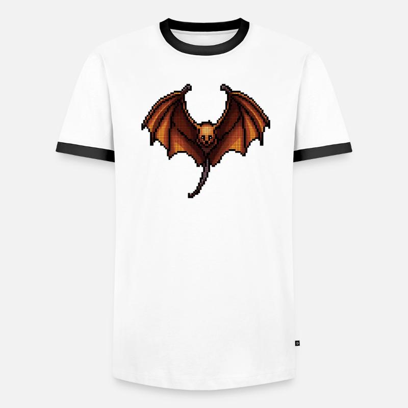 Flying fox in classic 8 bit retro graphics Men's Ringer Shirt