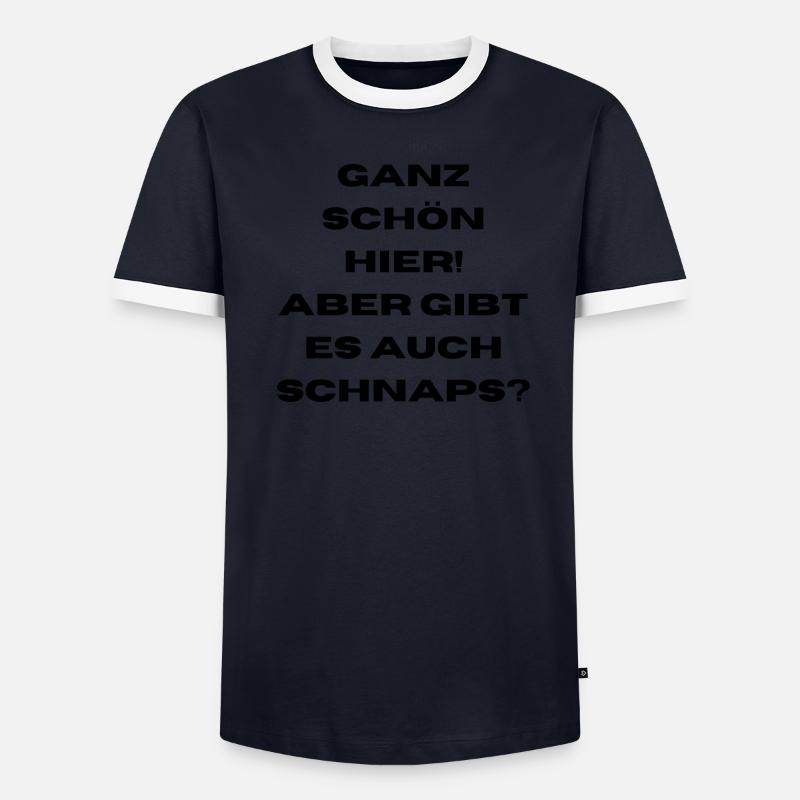 Schnaps Männer Kontrast-T-Shirt