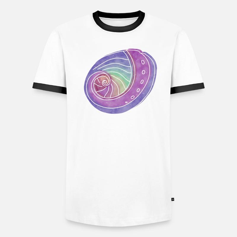 "Abalone", boho line art design, series "Shells" Men's Ringer Shirt