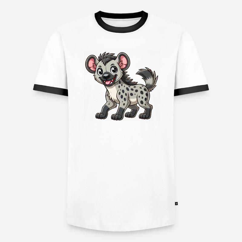 Hyäne Männer Kontrast-T-Shirt
