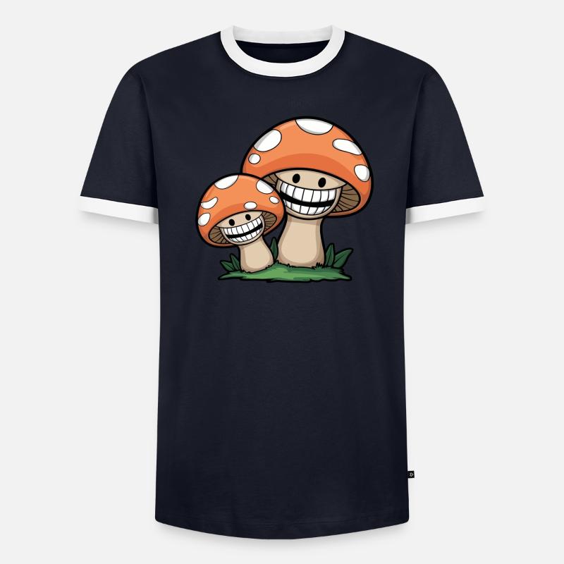 Champignons joyeux T-shirt contrasté Homme