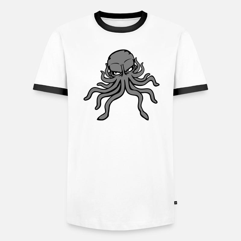 Pieuvre, pieuvre, pieuvre, céphalopode, mauvais œil T-shirt contrasté Homme