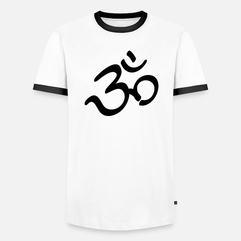 Devanagari Om Männer Kontrast-T-Shirt