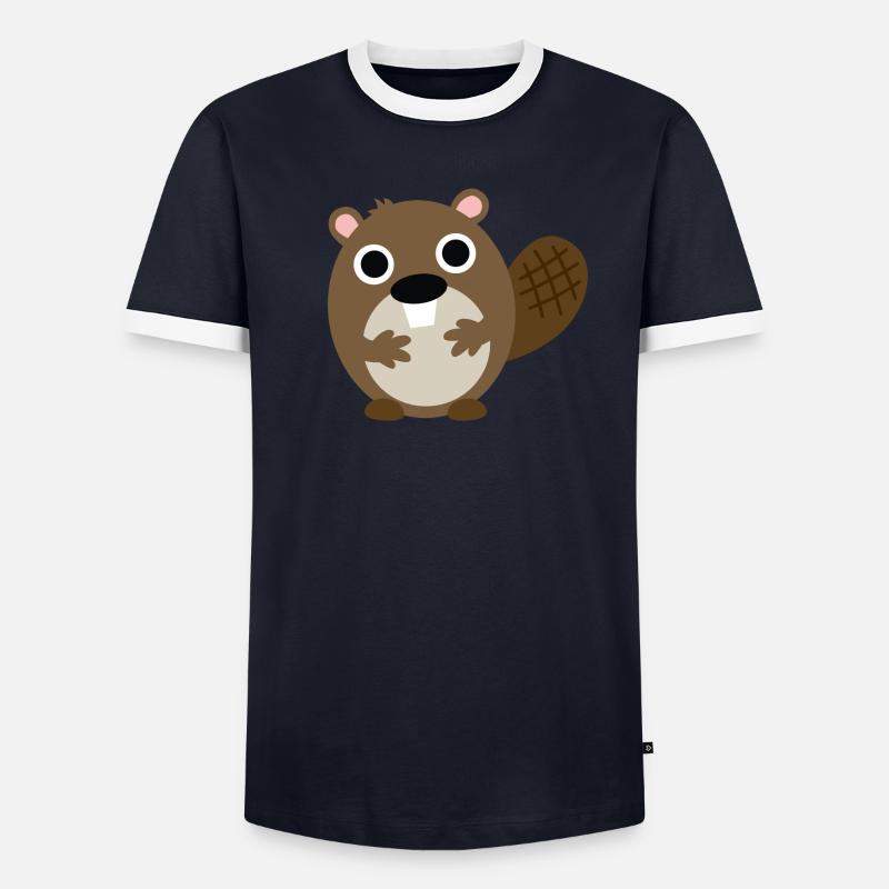Biber Männer Kontrast-T-Shirt