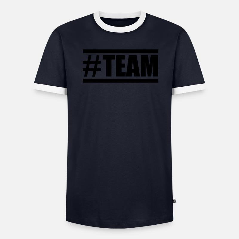 team hashtag Männer Kontrast-T-Shirt