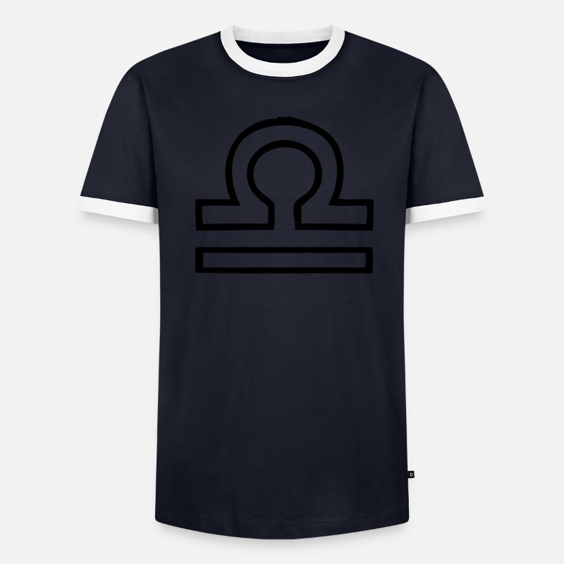 Waage Sternzeichen Männer Kontrast-T-Shirt