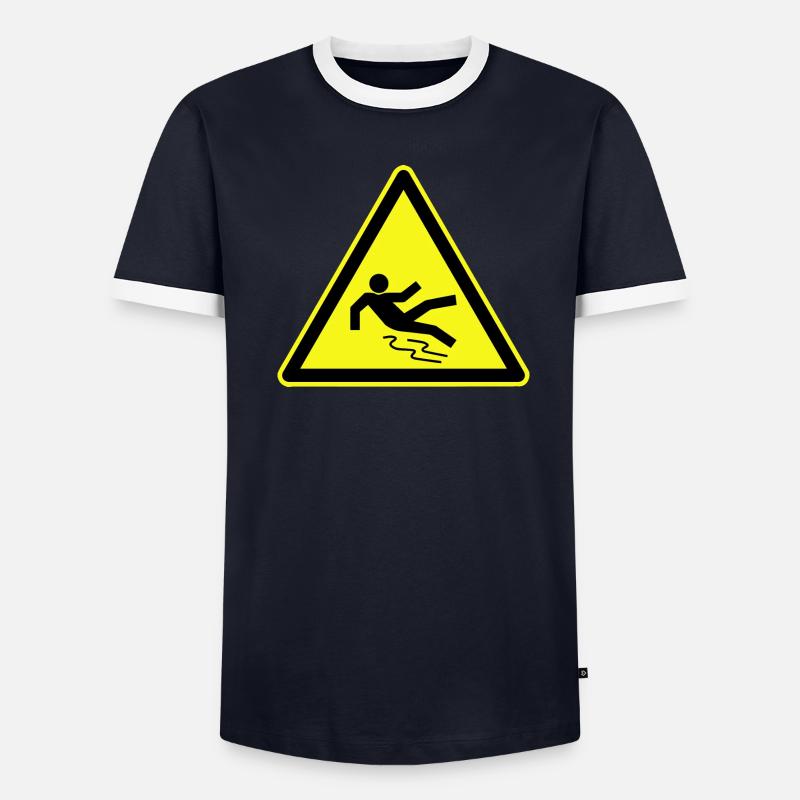 Smooth Warning, Slippery Warning Men's Ringer Shirt