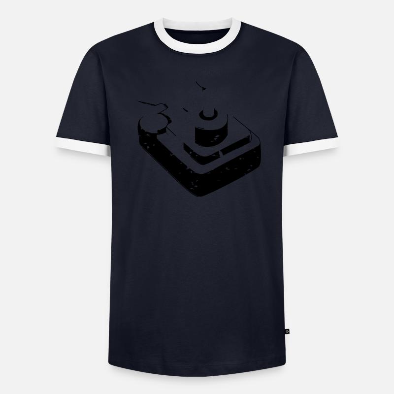 Joystick Player Game Controller rétro Gaming T-shirt contrasté Homme