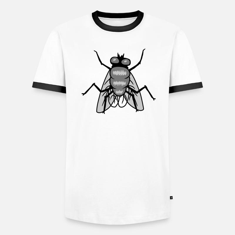 Small House Fly Insect Design Men's Ringer Shirt