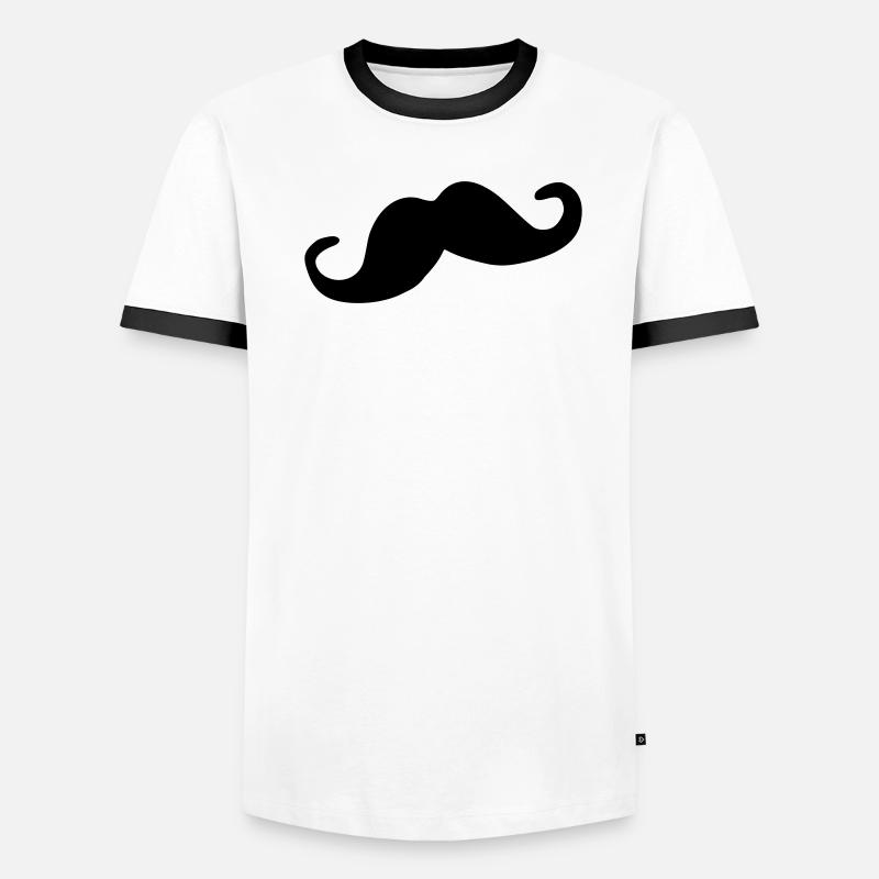 Schnurrbart Männer Kontrast-T-Shirt