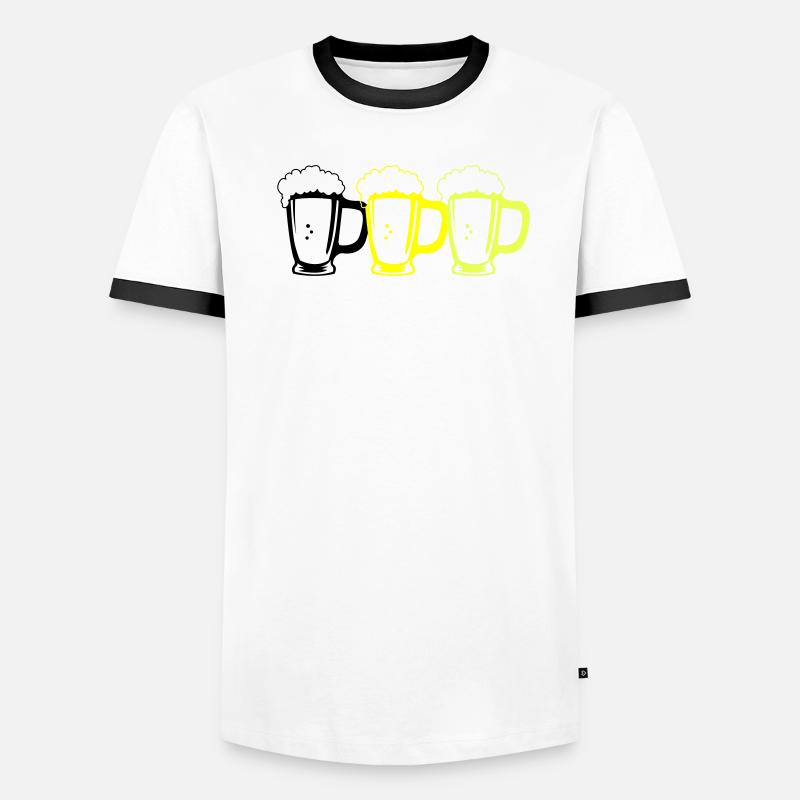 Biergläser Männer Kontrast-T-Shirt