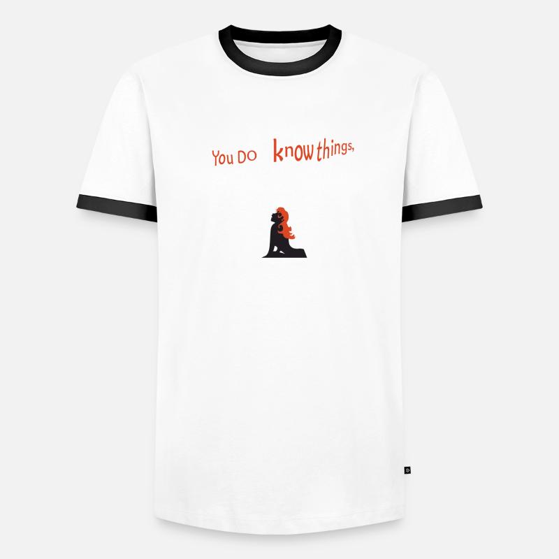 Du weißt Dinge Männer Kontrast-T-Shirt
