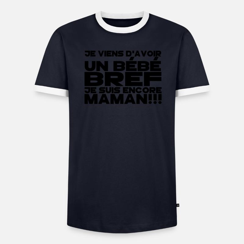 bref je suis encore maman 2 T-shirt contrasté Homme