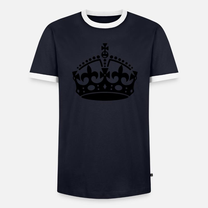 Keep Calm Crown Men's Ringer Shirt