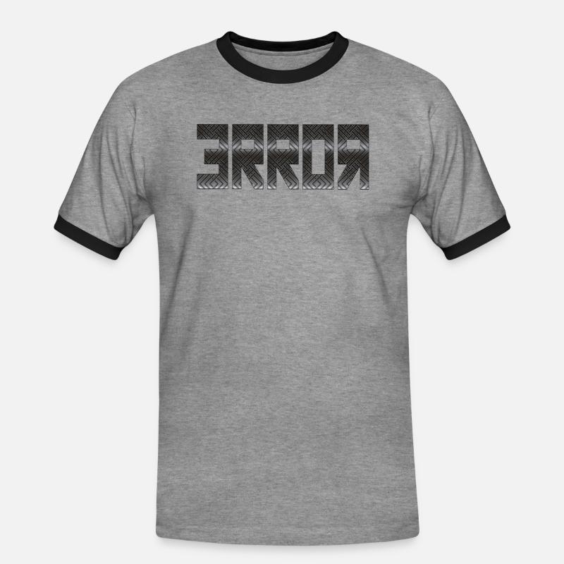 Error-Code - Men's Ringer Shirt - heather grey/black