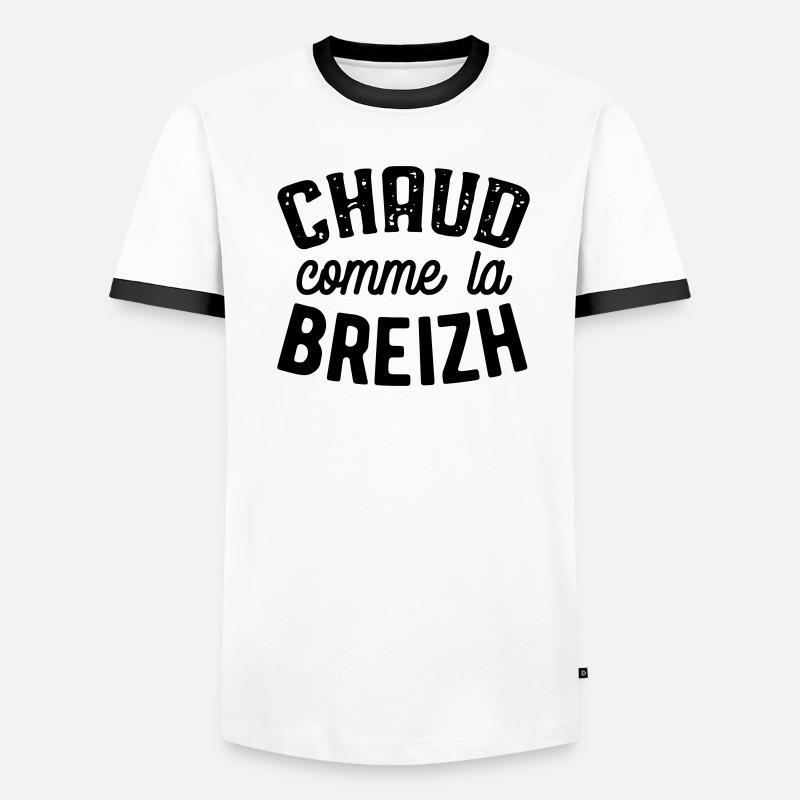 Chaud comme la Breizh expression Bretagne T-shirt contrasté Homme