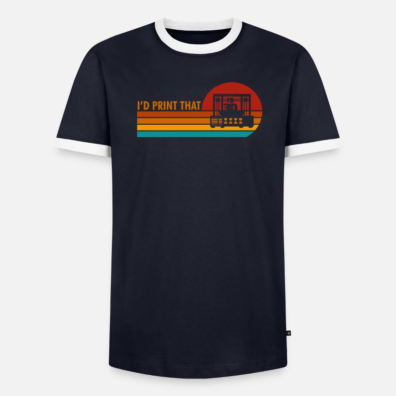 3D Printing Computer Aided Design Men's Ringer Shirt
