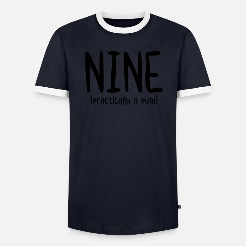 Nine Practically a Man Men's Ringer Shirt