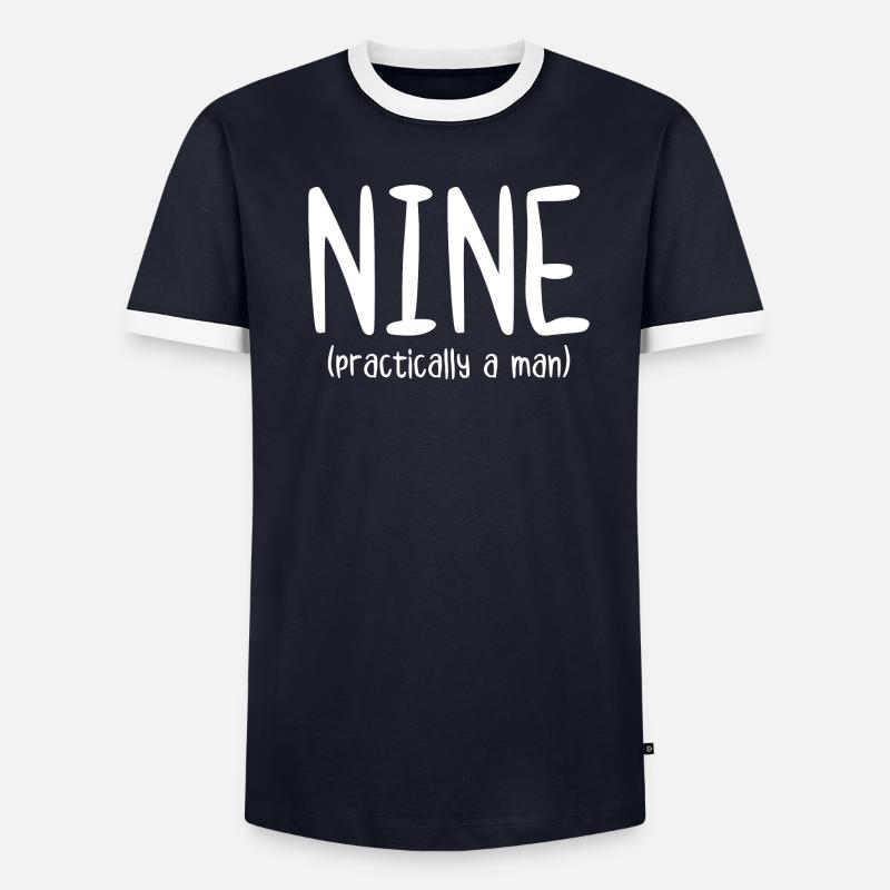 Nine Practically a Man Men's Ringer Shirt