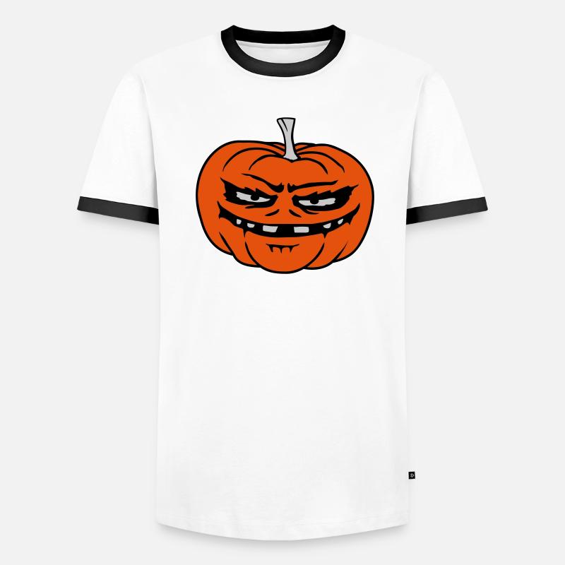 Evil Pumpkin Comic Halloween T-shirt contrasté Homme