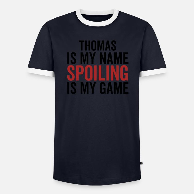 Thomas est mon nom Spoiling est mon jeu T-shirt contrasté Homme