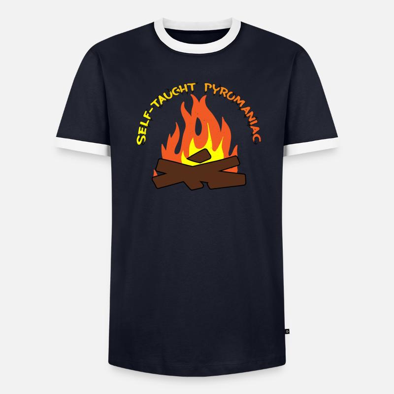 Self-Taught Pyromaniac 8 Men's Ringer Shirt