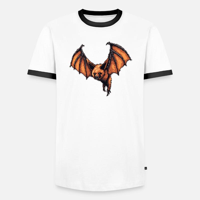 Flying Fox dans les graphismes de jeux vidéo rétro 8 bits T-shirt contrasté Homme
