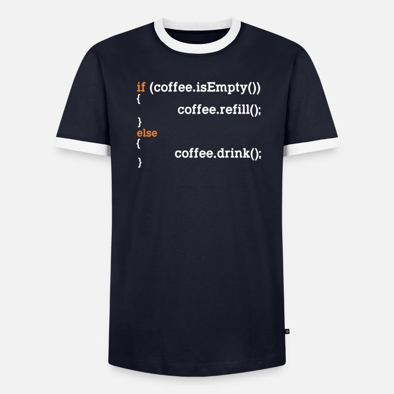Lustiges Programmierer-Kaffee-Geschenk für Programmierer - Männer Kontrast-T-Shirt - undefined
