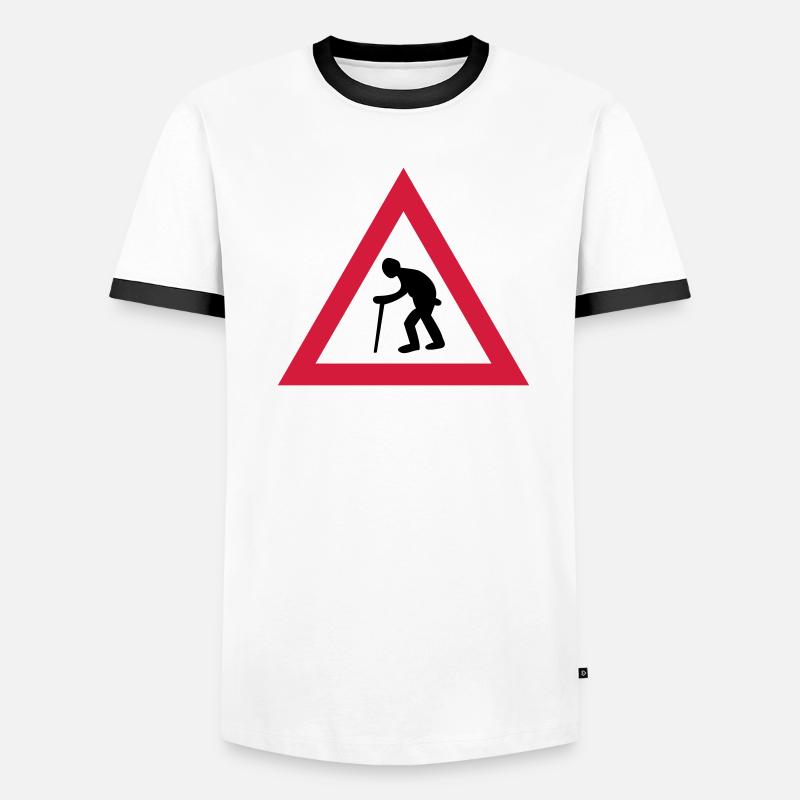 Caution old man! Men's Ringer Shirt