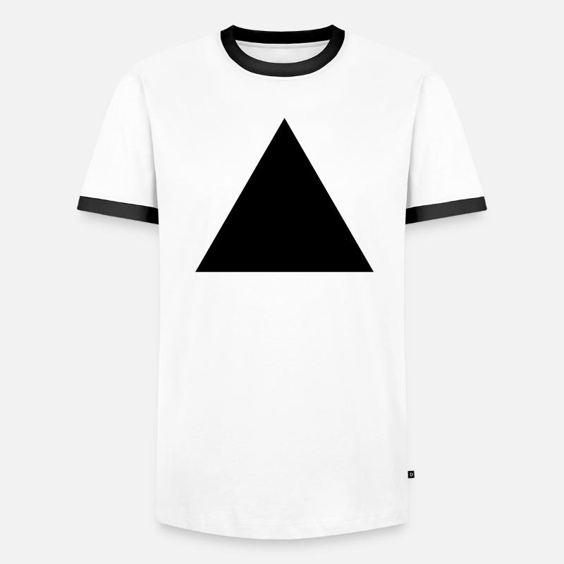 Minimalistic triangle Männer Kontrast-T-Shirt