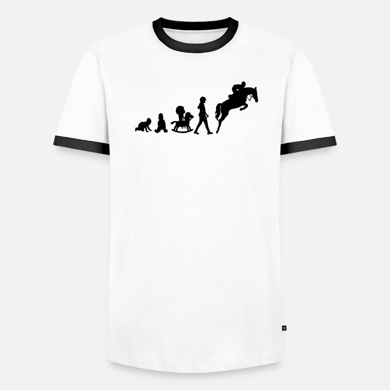 Evolution Springreiter Männer Kontrast-T-Shirt