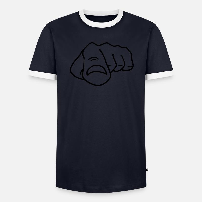 doigt T-shirt contrasté Homme